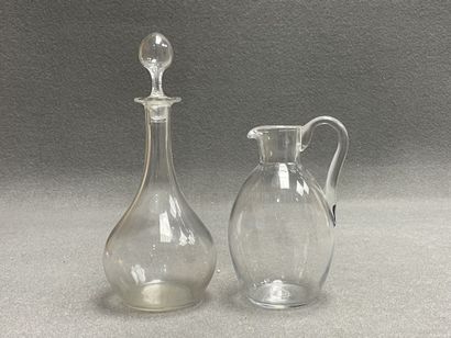 Baccarat. 
Carafe et pichet en cristal. 
H....