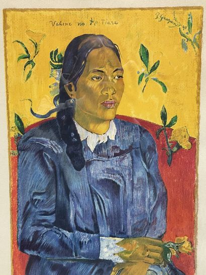 D'après Paul Gauguin (1848-1903). 
Tahitienne...