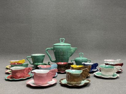 Service à café en céramique, années 1980
Théière,...