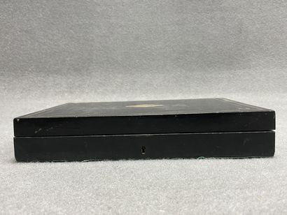 Coffret à jeu en bois noirci Napoléon III...