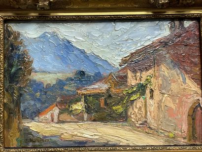 J. BORDIER
Annecy en Savoie. 
huile sur panneau,...