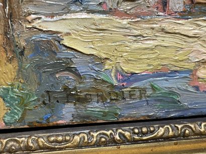 J. BORDIER
Annecy en Savoie. 
huile sur panneau,...