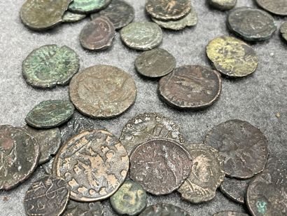 Lot de monnaies romaines
et Petit lot de...