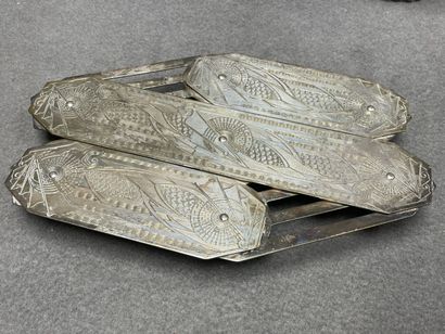 Corbeille en métal tressée, Porte bouteille...