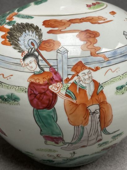 Pot à gingembre en porcelaine de Chine. 
H....