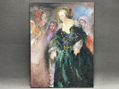 Jacques PECNARD (1922-2012)
La robe verte.
huile...