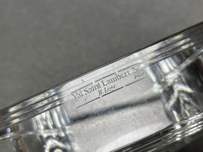 VAL SAINT LAMBERT:
Pendulette cristal
H:...