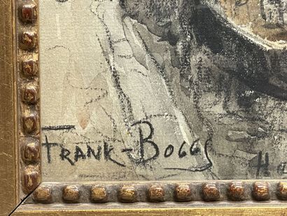 FRANK-BOGGS (1855-1926).
Honfleur. 
Aquarelle...
