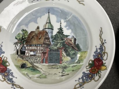 SARREGUEMINES, modèle Obernai
Douze assiettes...
