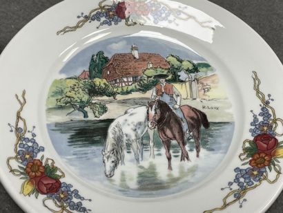 SARREGUEMINES, modèle Obernai
Douze assiettes...