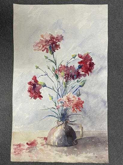 Pochette à dessins avec quatre lithographies...