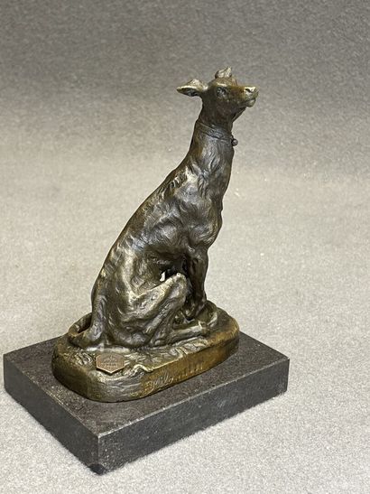 MILO ( XX°)
Lévrier assis
statuette en bronze...