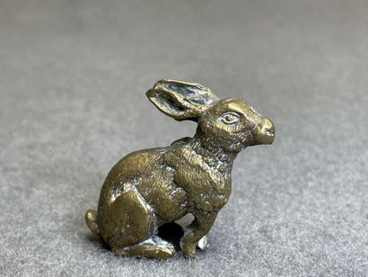 Sept petits bronze. 
-Singe zoomorphe. H....
