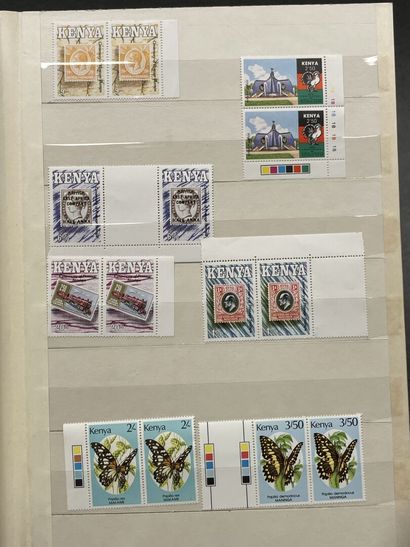 Sept albums de timbres étranger.