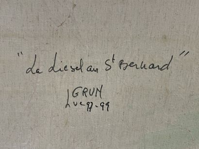 Luc GRUN (1936-2017)
La Liesel au Saint Bernard.
huile...