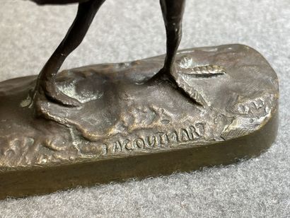 Faisan. 
Sculpture en bronze patiné. 
H....
