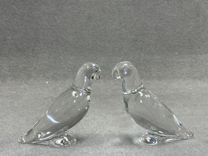 BACCARAT
Couple de perruches en cristal
H:...