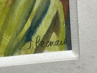 Jacques PECNARD (1922-2012)
Les Murailles.
Gouache...