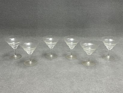Six verres à cocktail 
H. : 14 cm