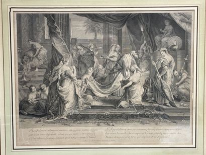 Ensemble de trois gravures d'après le XVIII°
Vers...
