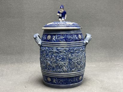 Grand pot à saler en grès d'Alsace vers1900.
H:...