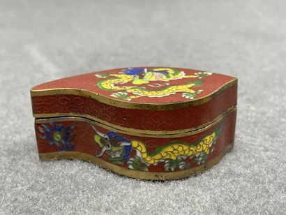 Deux piluliers en émaux cloisonnés chino...