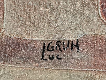 Luc GRUN (1936-2017)
La Liesel au Saint Bernard.
huile...