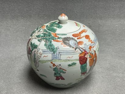 Pot à gingembre en porcelaine de Chine. 
H....