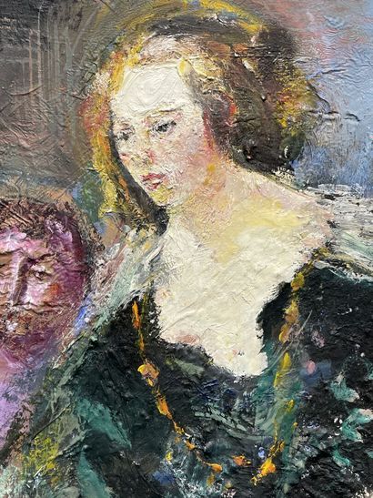 Jacques PECNARD (1922-2012)
La robe verte.
huile...
