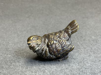 Sept petits bronze. 
-Singe zoomorphe. H....