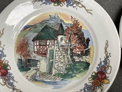 SARREGUEMINES, modèle Obernai
Douze assiettes...