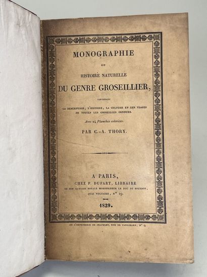THORY, (Claude-Antoine). - Monographie ou...