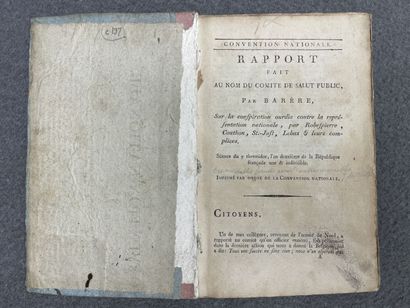 REVOLUTION
BARERE: Rapport fait au nom du...