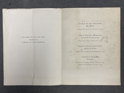 Set of menus: 
-Menu for the liner 