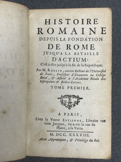 ROLLIN (Charles) et CREVIER (J.-Baptiste)...