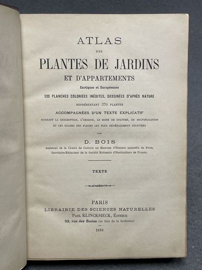 D. BOIS
Atlas des plantes de jardins et d'appartements...