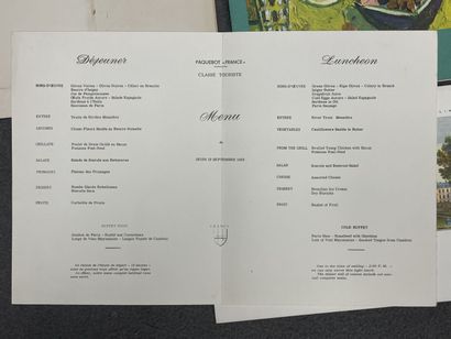 Set of menus: 
-Menu for the liner 