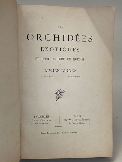LINDEN, Lucien. - Les Orchidées exotiques...