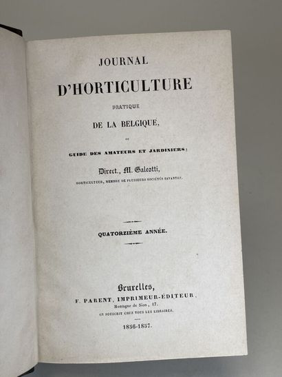 Journal d'horticulture pratique de la Belgique...