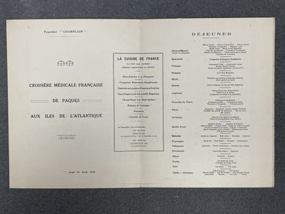 Set of menus: 
-Menu for the liner 