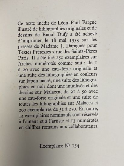 FARGUE Léon-Paul, Lithographs and drawings...