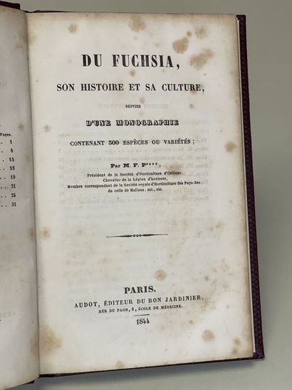 [PORCHER, Félix]. - Du Fuchsia, son histoire...