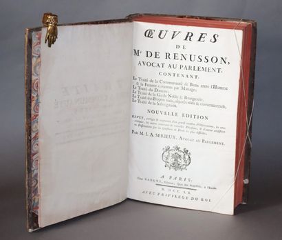 RENUSSON, Philippe de. - OEuvres de Me. de...