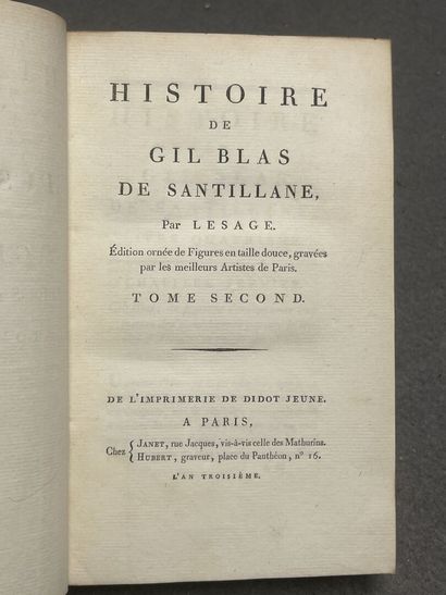 LESAGE (Alain René). 
Histoire de Gil Blas...