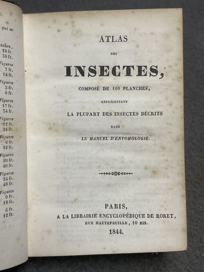 INSECTES - Pierre BOITARD . 
Manuel d'Entomologie....