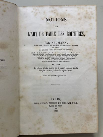 NEUMANN, Louis. - Notions sur l'art de faire...