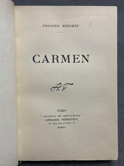 MÉRIMÉE, Prosper. - Carmen - Paris, Librairie...