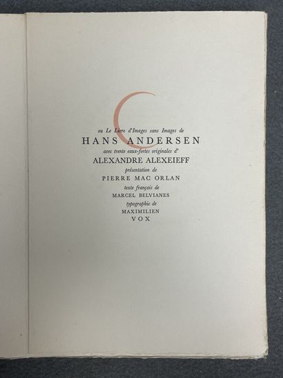 ANDERSEN Hans , with thirty original etchings...