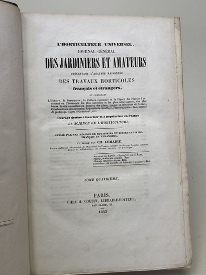 LEMAIRE, Charles. - L'Horticulteur Universel,...