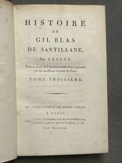 LESAGE (Alain René). 
Histoire de Gil Blas...